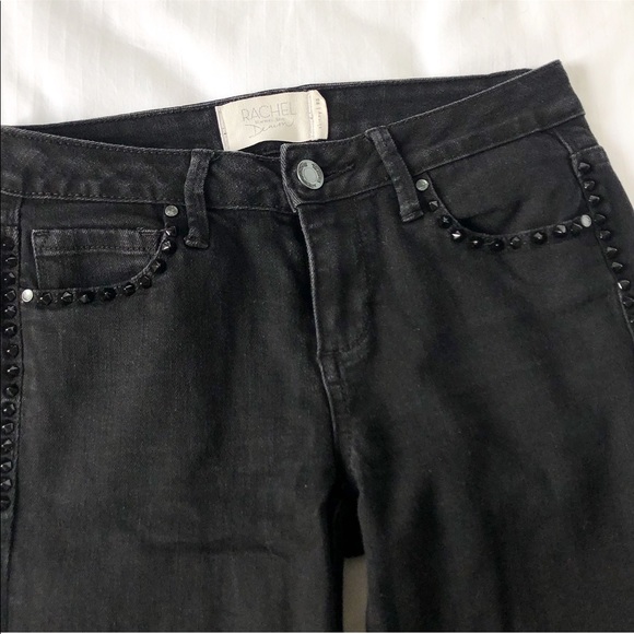 Rachel Roy Black Skinny Jeans with Studs - Picture 2 of 3